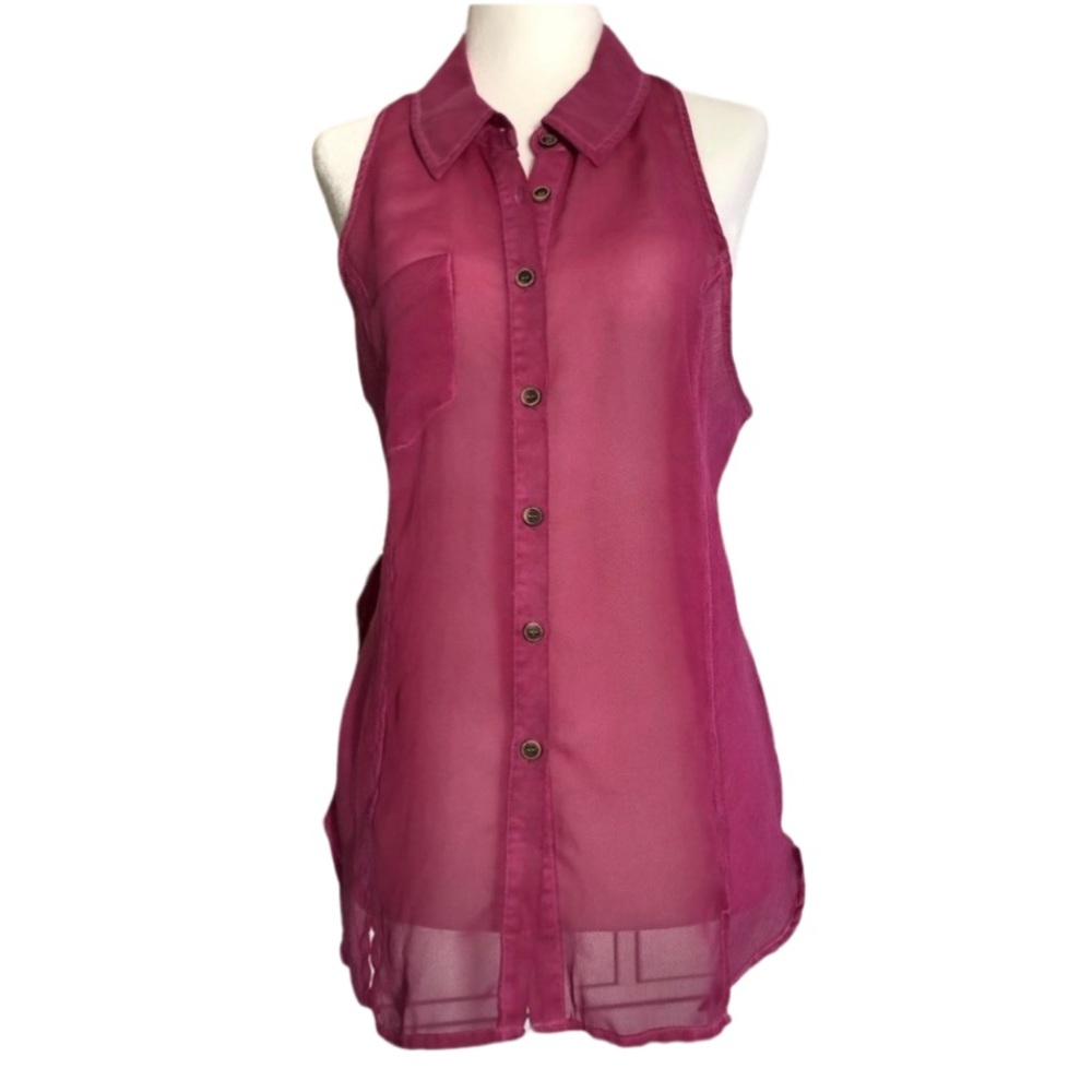 Free People | Button Down Sheer Tank